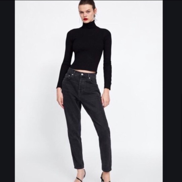 NWT ZARA KNIT RIBBED TURTLENECK WITH BUTTON DETAIL ON SLEEVES - Picture 8 of 12